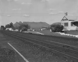 Beaufort West district, 1972. Station at Three Sisters.