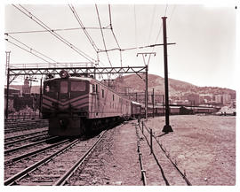 "Cape Town, 1962. SAR Class 4E leaving with passenger train."