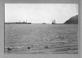 Durban, circa 1900. Ships waiting to enter Durban Harbour during the Anglo-Boer War.