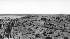 Karasburg, August 1914 to July 1915. Construction of the Prieska - Karasburg railway line. The la...