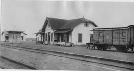 Mariental, South-West Africa, 1914/15. Railway station. (EH King Papers. King served in the Union...
