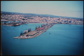 Port Elizabeth, December 1970. Aerial View of Port Elizabeth Harbour. [D Lee / S Mathyssen]