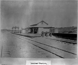 Circa 1902. Construction Durban - Mtubatuba: Umlalazi station. (Album on Zululand railway constru...