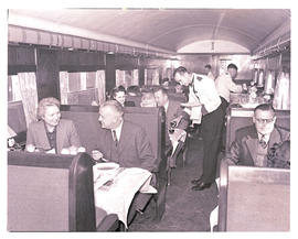 "1946. Blue Train dining car."