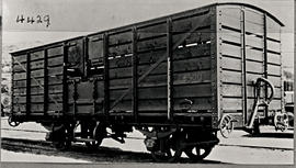CSAR type G9 No 69500 four-wheeled short double deck sheep wagon, later SAR type H-3.