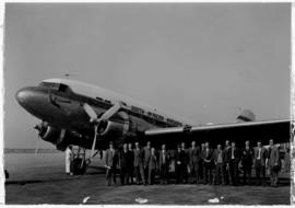 August 1963. Chartered SAA Douglas DC-3 ZS-BXF 'Vasberade' to Newcastle.