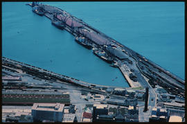 Port Elizabeth, December 1970. Aerial view of Port Elizabeth Harbour. [D Lee / S Mathyssen]