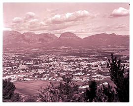Paarl, 1973. Town view from Mountain Drive.