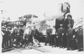 Ressano Garcia, Mozambique, July 1907. Group of Portuguese and CSAR Officials with CSAR Class 6L-...