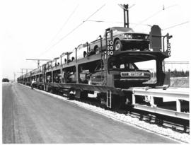 SAR train with motor cars.