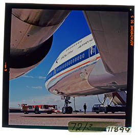 SAA Boeing 747 ZS-SAN 'Lebombo' on tarmac.