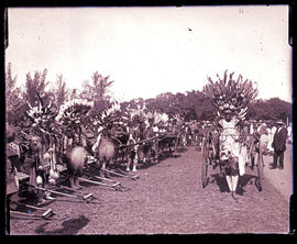 "1923. Procession of rickshaws."