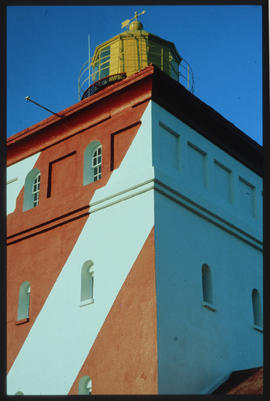 
Close-up of lighthouse.
