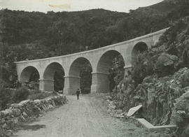 George district. Concrete arch bridge near the summit of the Outeniqua Pas railway pass. Probably...
