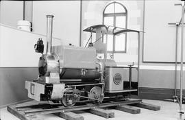 Port Elizabeth, April 1978. Wren engine 'Little Bess', built by Kerr Stuart in 1919, displayed at...