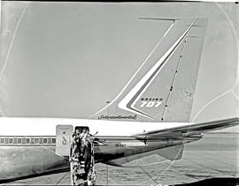 Johannesburg, 1960. Jan Smuts airport. SAA Boeing 707 ZS-CKC 'Kaapstad'. Note Intercontinental.