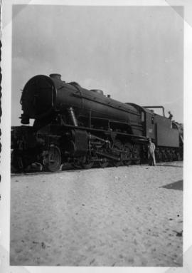 Nahariya, Palestine, circa 1944. An 'Austerity' 2-10-0 locomotive, one of four transferred from E...
