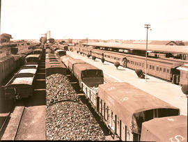 "Kroonstad, 1940. Coal trains in railway yard."