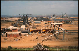 Richards Bay, January 1976. Coal wagon tipping facility at Richards Bay harbour. [D Dannhauser]