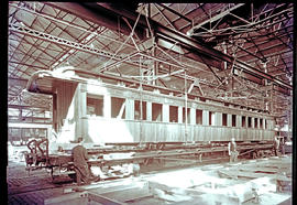 Johannesburg, 1934. SAR coach Type E-12 construction in Germiston workshop.