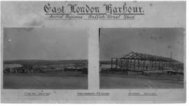 East London, 23 July 1902. Rapid construction of Buffalo Street shed at Buffalo Harbour with aeri...