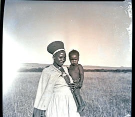 Natal, 1949. Zulu woman with child.