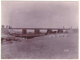 Circa 1900. Anglo-Boer War. Kromellenburg Spruit temporary bridge.
