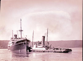 Durban, 1931. 'Bueno Aires Maru' leaving Durban Harbour.