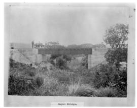 Circa 1902. Construction Durban - Mtubatuba: Sayai Bridge. (Album on Zululand railway construction)
