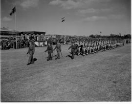Cape Town, 21 April 1947. Birthday parade for Princess Elizabeth at Youngsfield aerodrome.