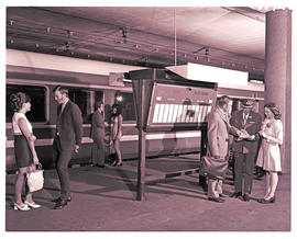 "Johannesburg, 1973. Blue Train at Johannesburg station platform."