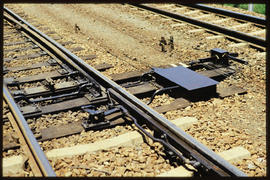 November 1987. Railway track switch.
