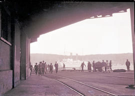 Durban, 1931. Departure of mailboat from Durban Harbour.