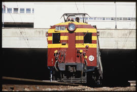 Johannesburg, November 1981. SAR type 5M2A suburban train No 0625 leaving Park Station.