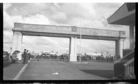 Johannesburg, 1947. Opening of Jan Smuts airport. Arch at entrance. (Donated by Mr V Lee)