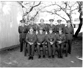 Brigadier Hoffe with group of uniformed men.