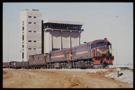 Bapsfontein, 1982. SAR Class 34-000 No 34-489 at Sentrarand marshalling yard.