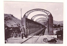 Norvalspont, circa 1900. Completed bridge over the Orange River during the Anglo-Boer War.