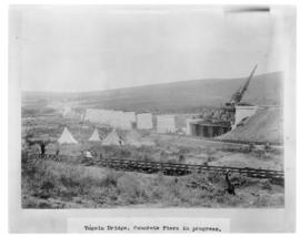 Circa 1902. Construction Durban - Mtubatuba: Concrete piers at Tugela Bridge. (Album on Zululand ...