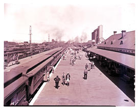 "Klerksdorp, 1953. Railway station."