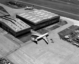 Johannesburg, circa 1979. Jan Smuts Airport. Aerial view. Hangar 8.