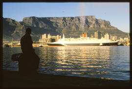 Cape Town. Ship in Table Bay Harbour.