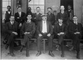 Welverdiend, circa 1915. Stationmaster WS Dodkins and staff. (Donated Mr Peden)