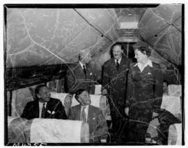 December 1956. Departure of SAA DC-7B on first 21 hour flight to London.