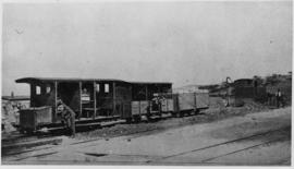 Kearsney. Narrow gauge carriages on the Kearsney light railway.