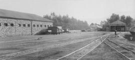 Queenstown, 1895. Locomotive shed. (EH Short)