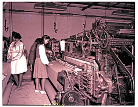"Uitenhage, 1948. Interior of Finewool factory."