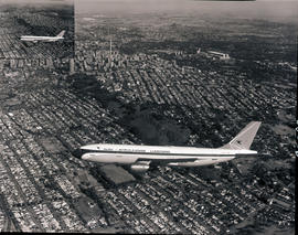 Johannesburg, 1977. SAA Airbus A300 ZS-SDD 'Rooibok' in flight.