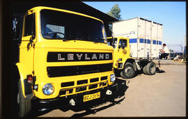 
SAR Leyland motor trucks with containers.
