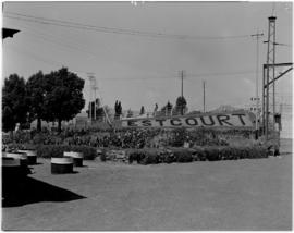 Estcourt, 17 March 1947. Floral planting in the name 'Estcourt'.